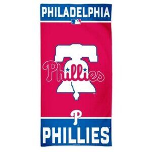 MLB Philadelphia Phillies Vertical White Bell Logo Beach Towel 30"x60" WinCraft